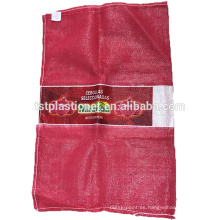 Aseguramiento de la calidad L cosido bolsa de malla de leña de la fábrica de China